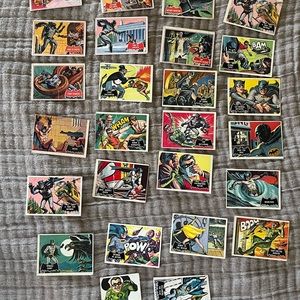 1966 Batman cards, black and red bay.